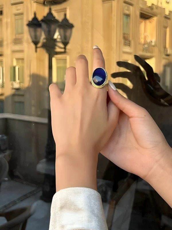 Mawada Simple Agate Ring - Image 12