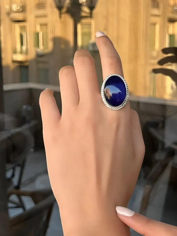 Mawada Simple Agate Ring - Image 15