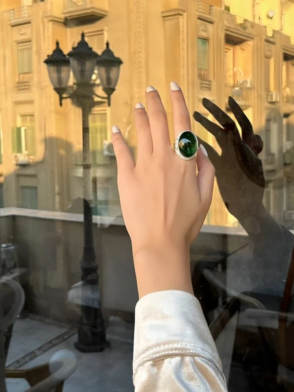 Mawada Simple Agate Ring - Image 16