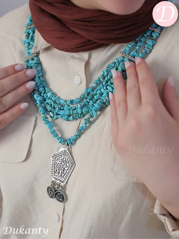 Ahlam Necklace - Turquoise Stones