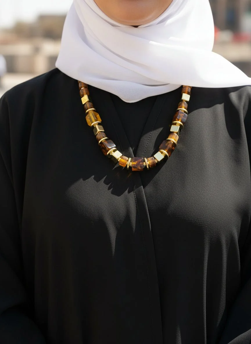 Aisha Necklace - Brown Stones - Image 2