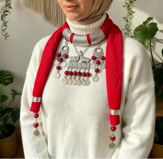 Alaa Necklace Scarf - Cotton - Image 3