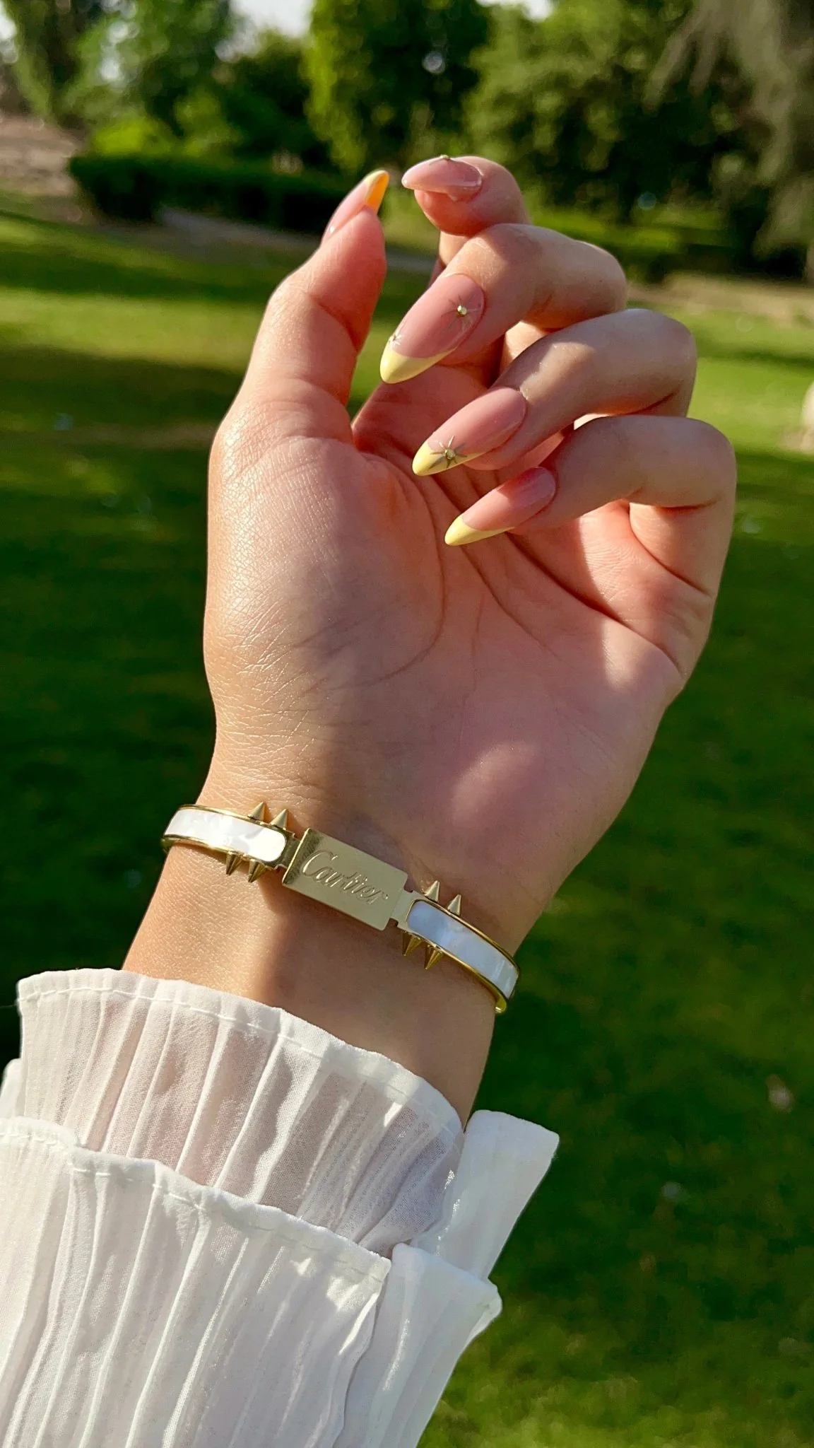 Cartier White Bangle - Stainless Steel