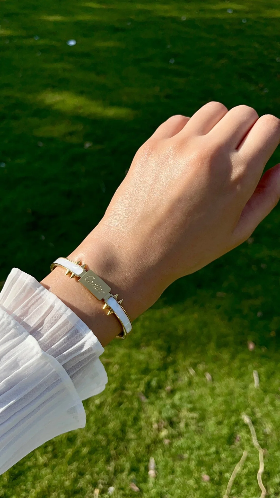 Cartier White Bangle - Stainless Steel - Image 3