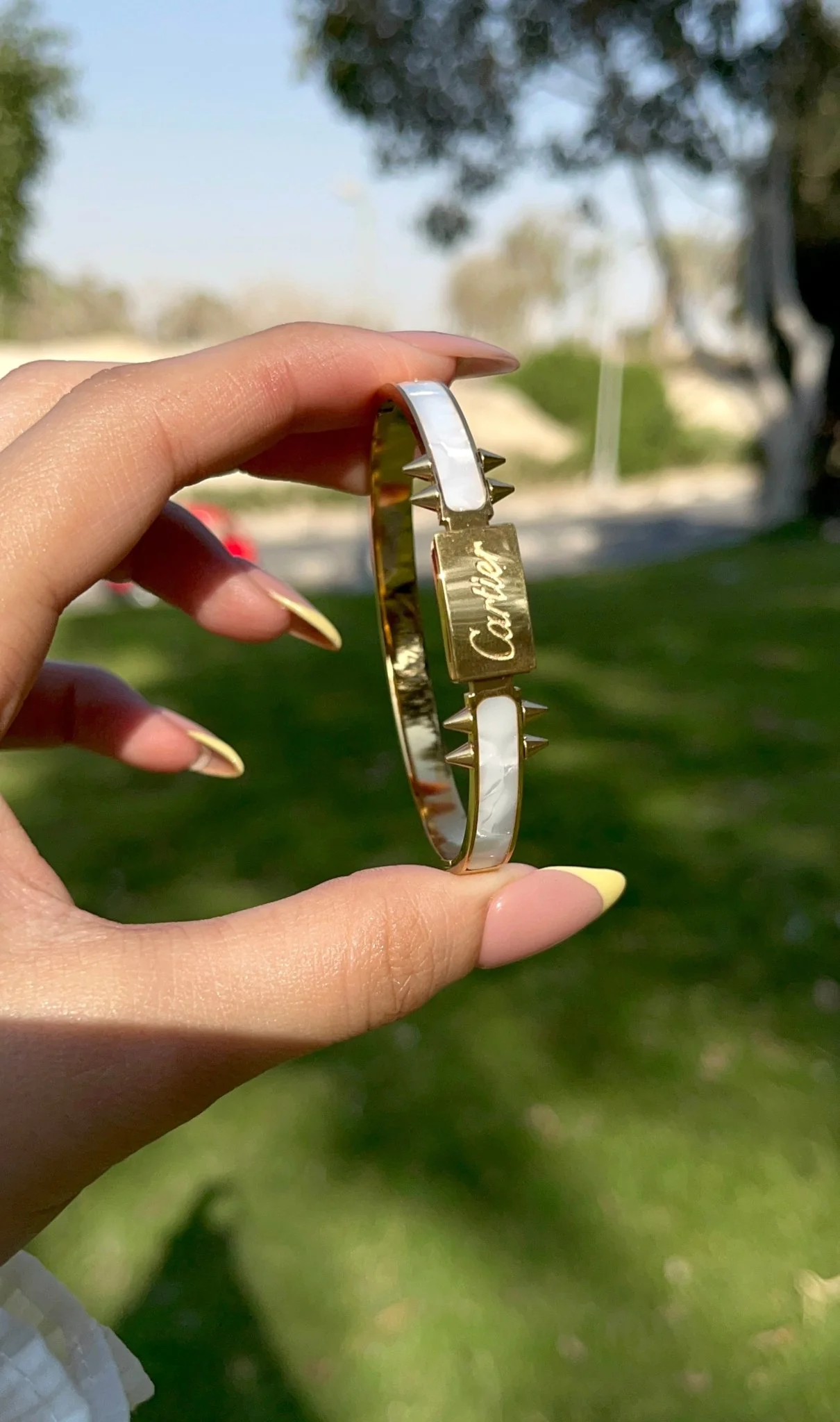 Cartier White Bangle - Stainless Steel - Image 4