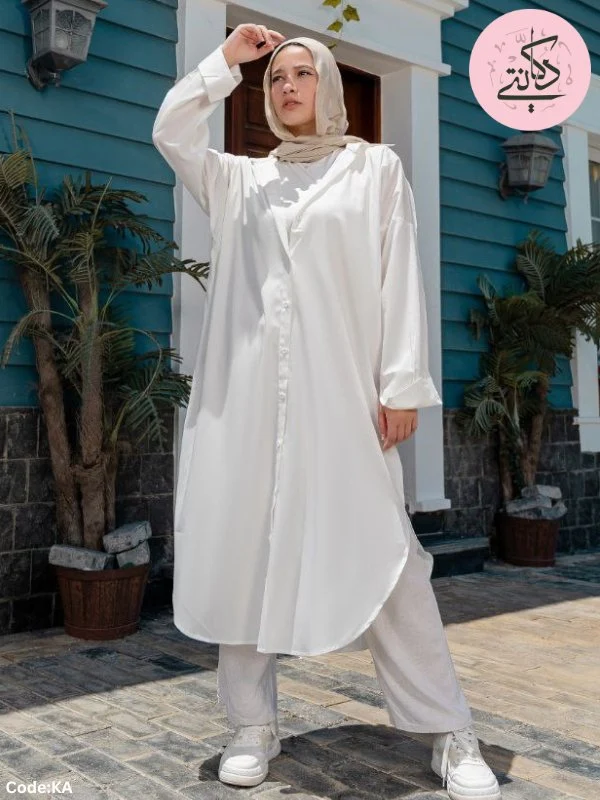 Alara Long Shirt - Poplin - Image 9