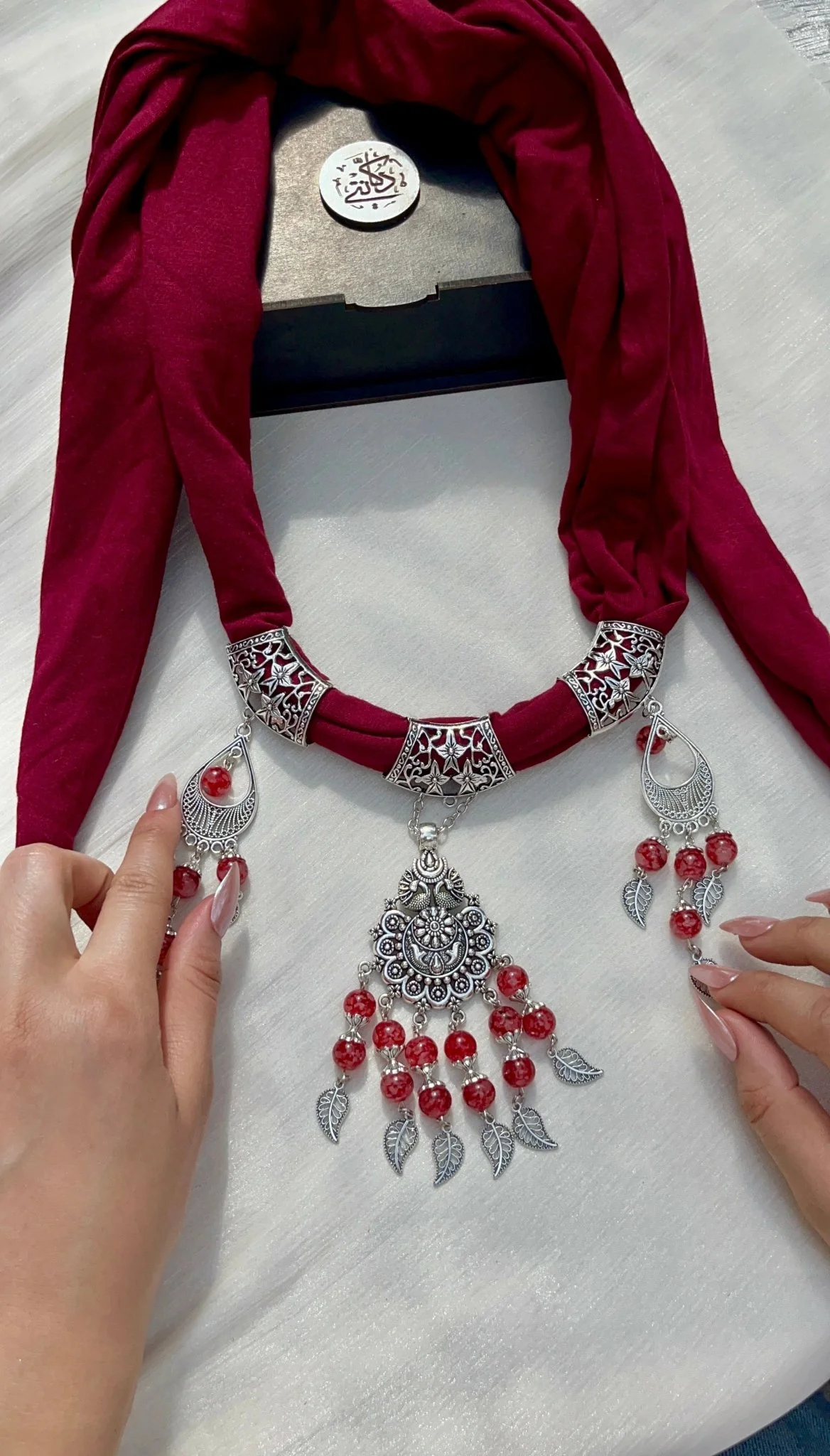 Alya Necklace Scarf - Cotton - Image 4