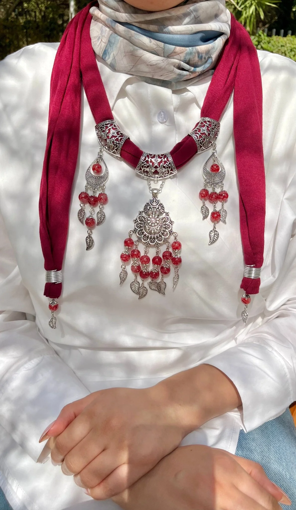 Alya Necklace Scarf - Cotton - Image 5