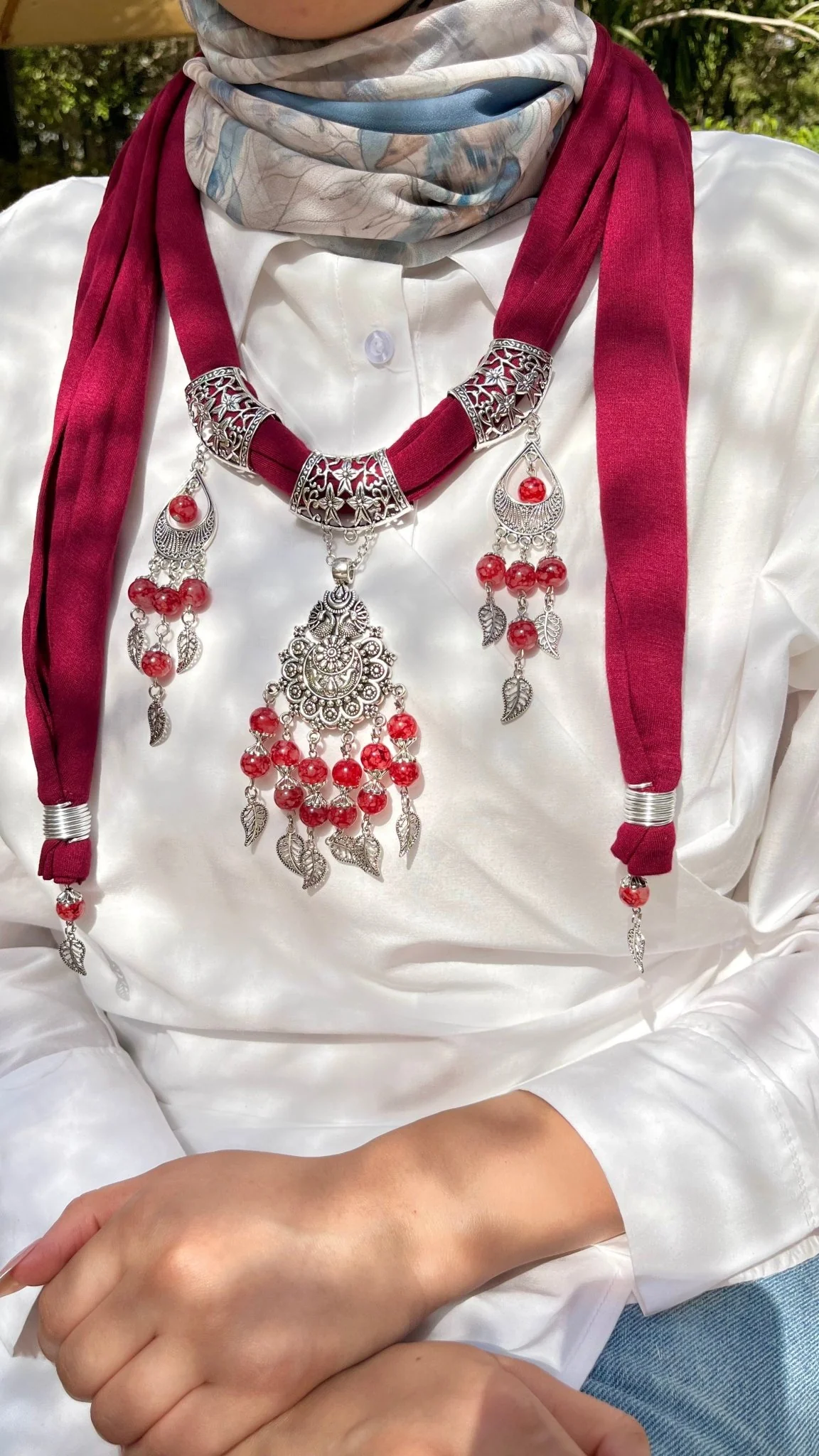 Alya Necklace Scarf - Cotton - Image 6