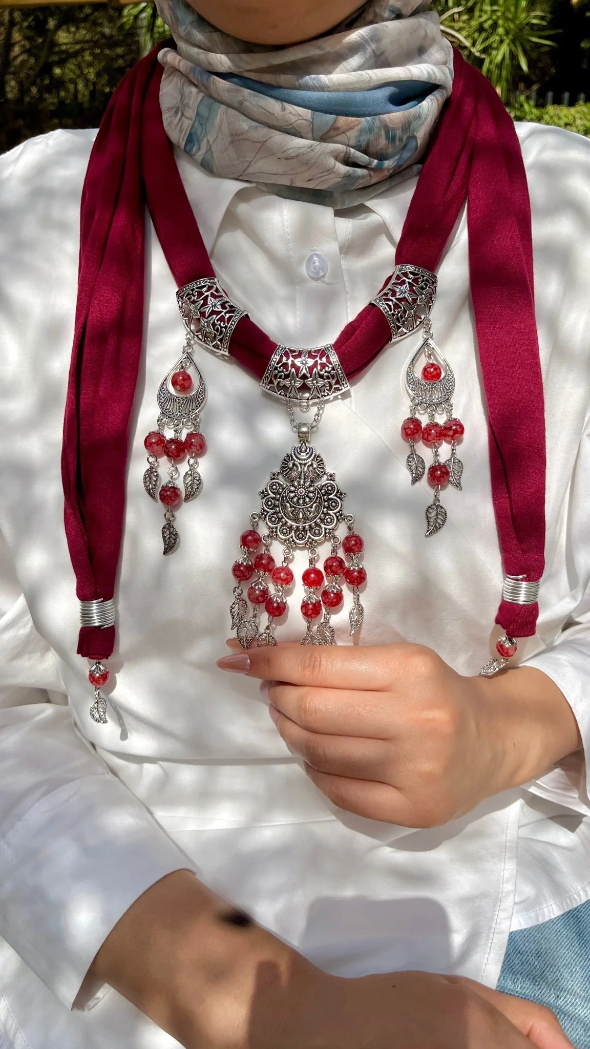 Alya Necklace Scarf - Cotton - Image 8
