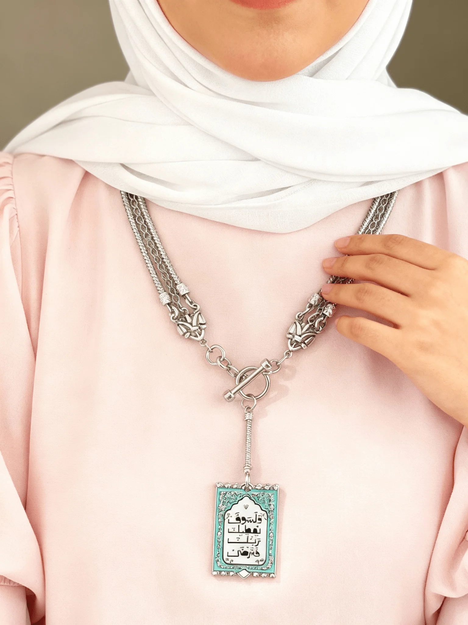 Amna Necklace - Silver Plated - Image 3