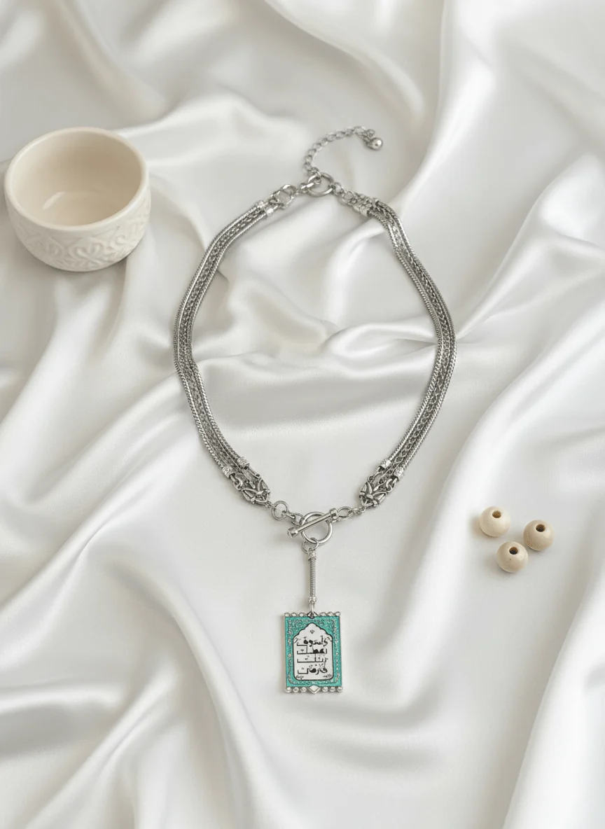 Amna Necklace - Silver Plated - Image 5