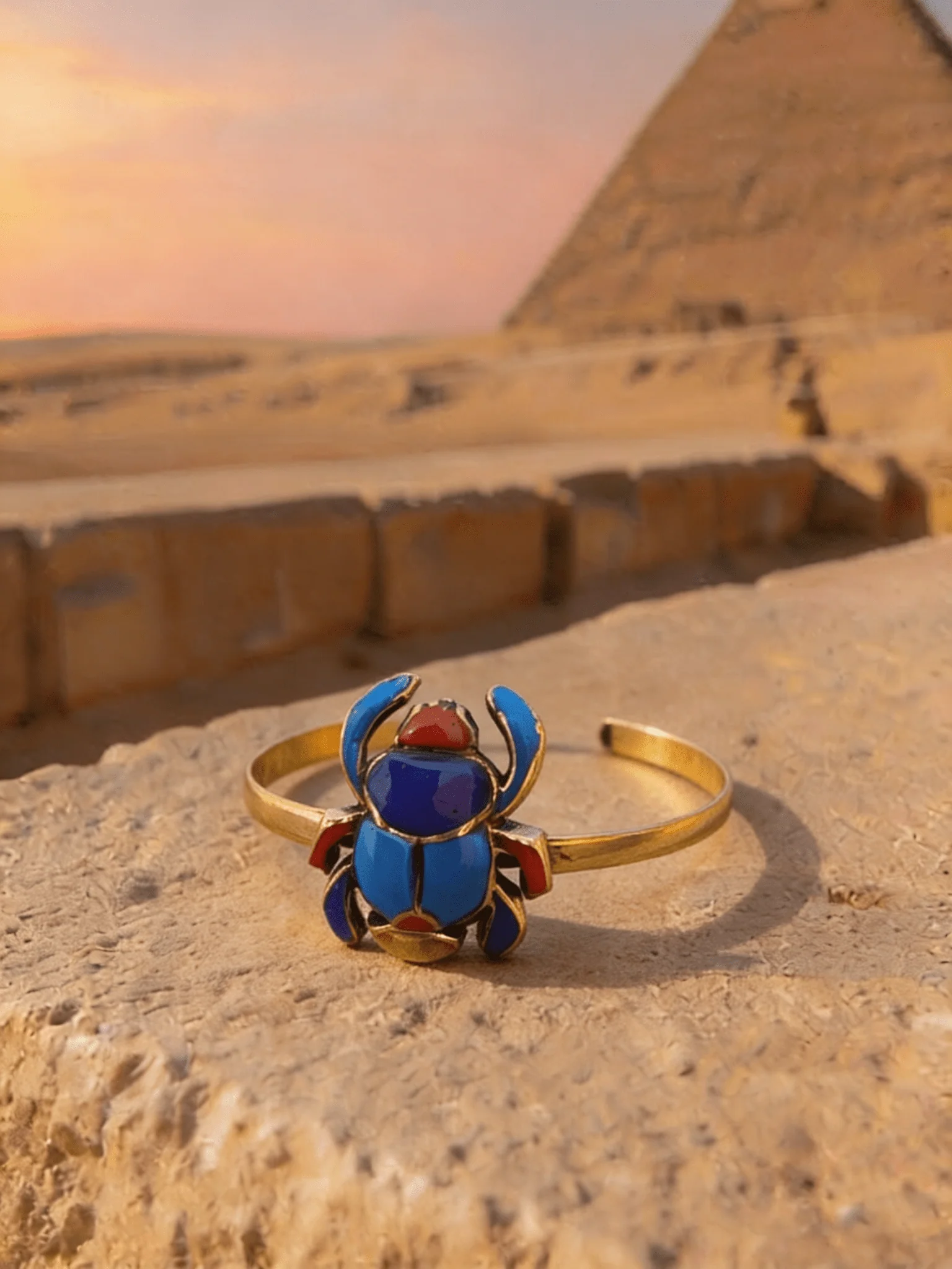 Ancient Scarab Bangle - Pure Copper - Image 2
