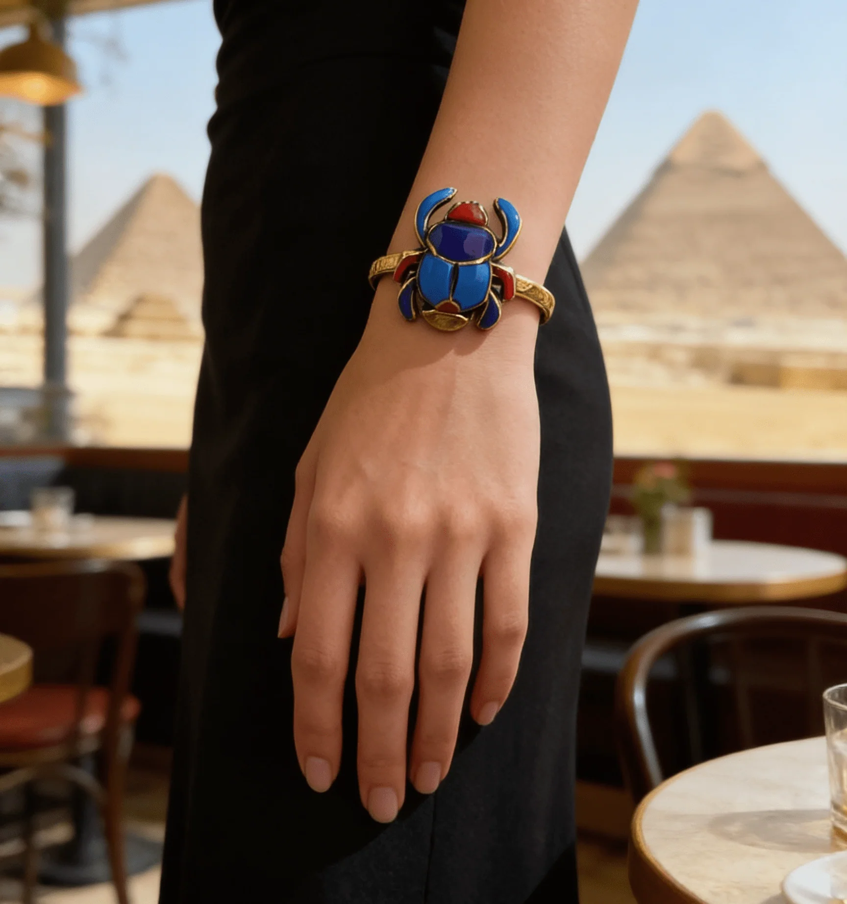 Ancient Scarab Bangle - Pure Copper - Image 3