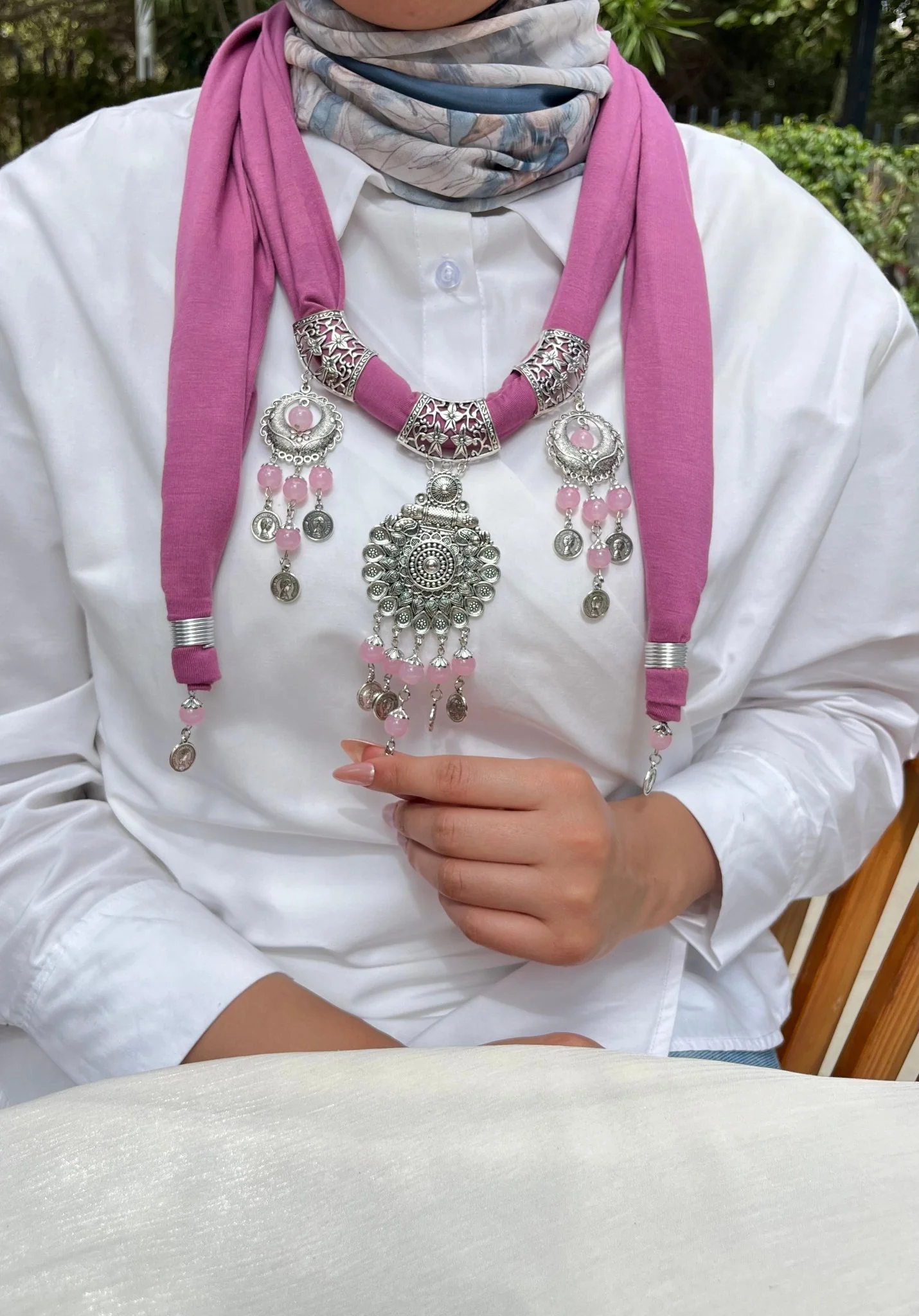 Anoud Necklace Scarf - Cotton - Image 2