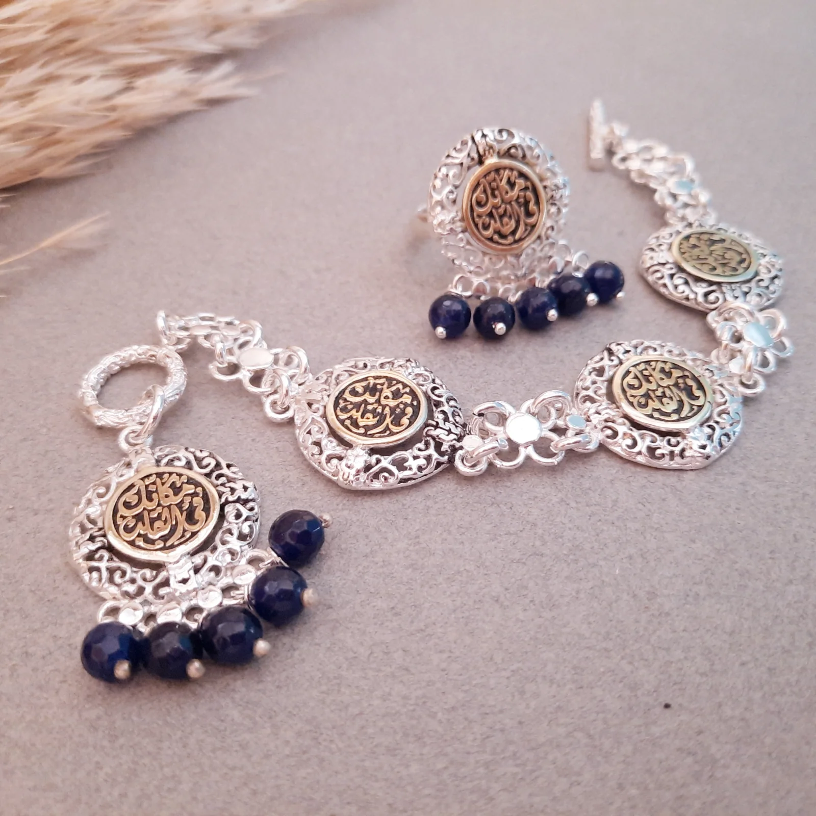 "Anta Omry" Set - Silver Plated and Agate - Image 4