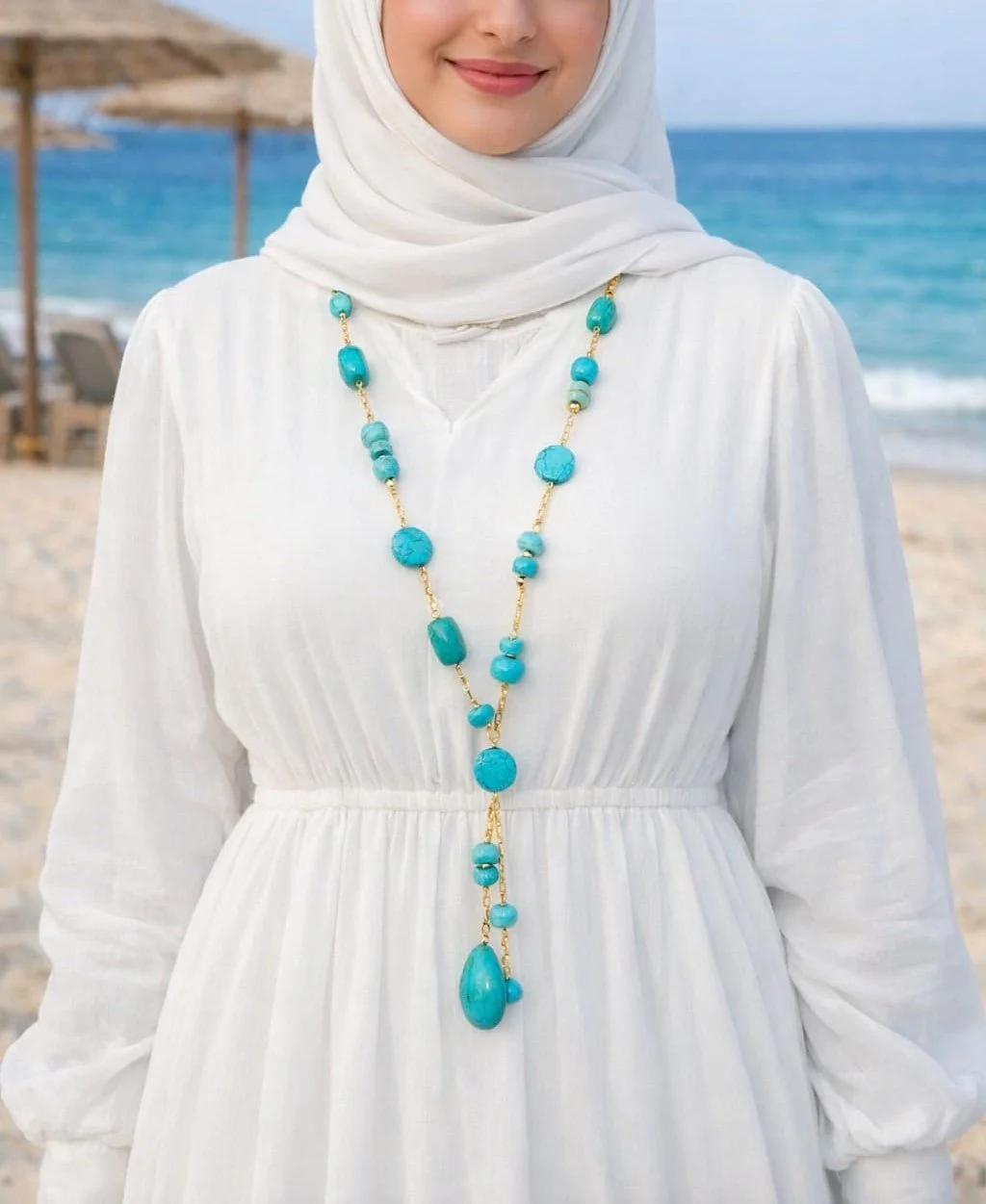 Aqua Waves Necklace - Image 2