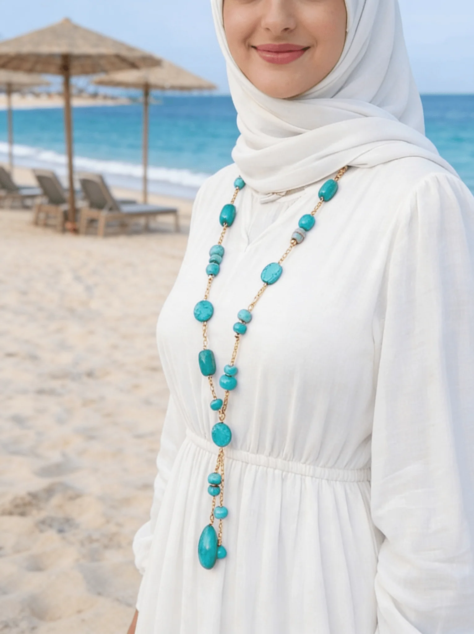 Aqua Waves Necklace - Image 3