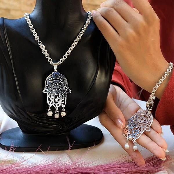 Traditional Arabian Kaf Set - Silver Plated - Image 2