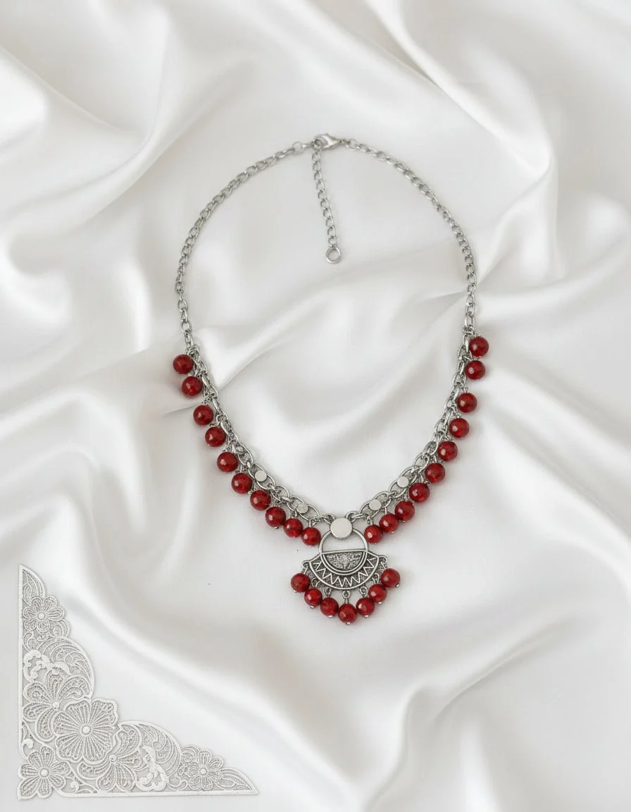 Arabic Heritage Necklace - Silver Plated - Image 5