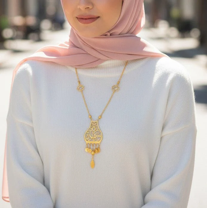 Asala Necklace - Silver & Gold Plated - Image 3
