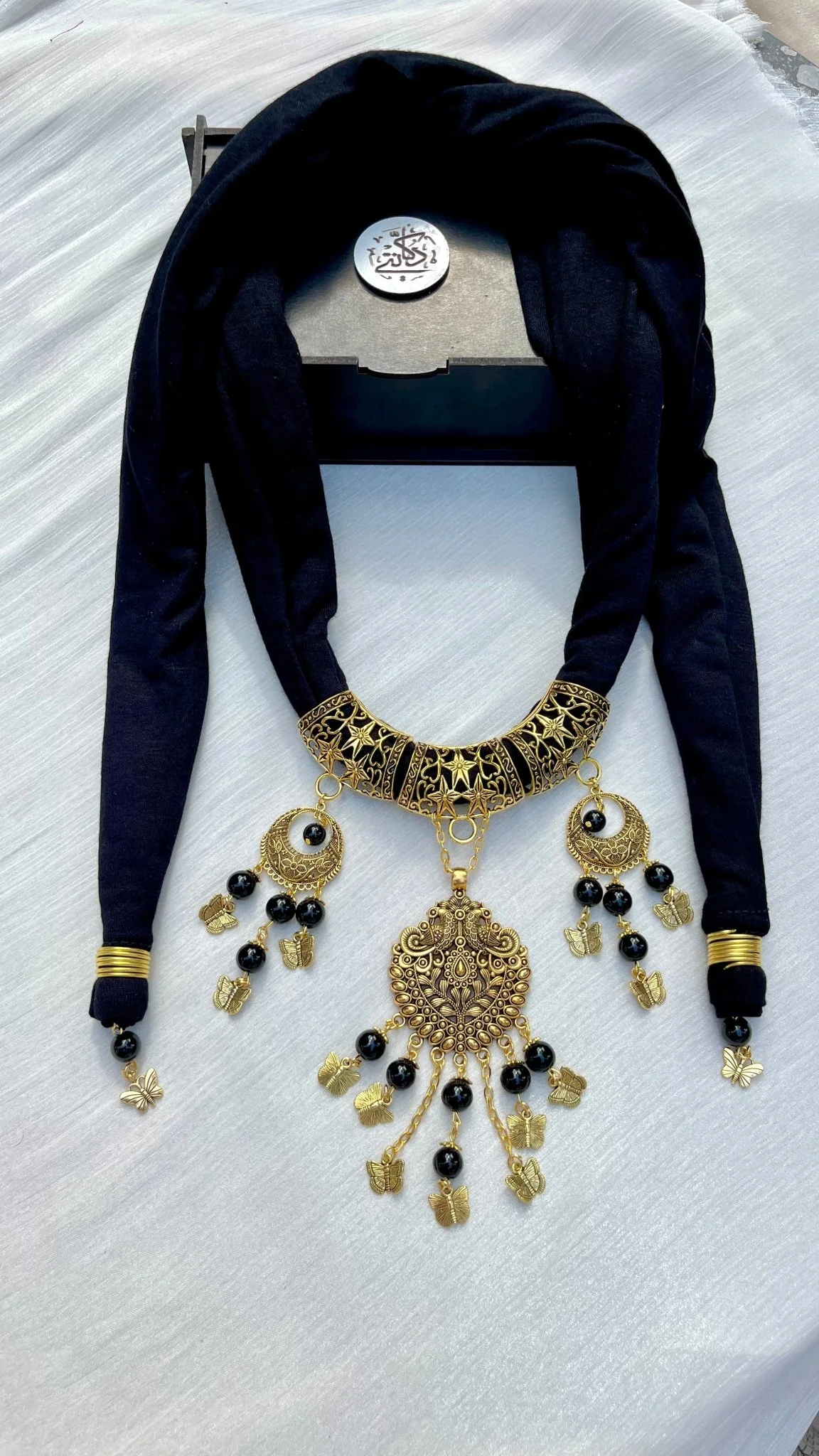 Aseel Necklace Scarf - Cotton - Image 3