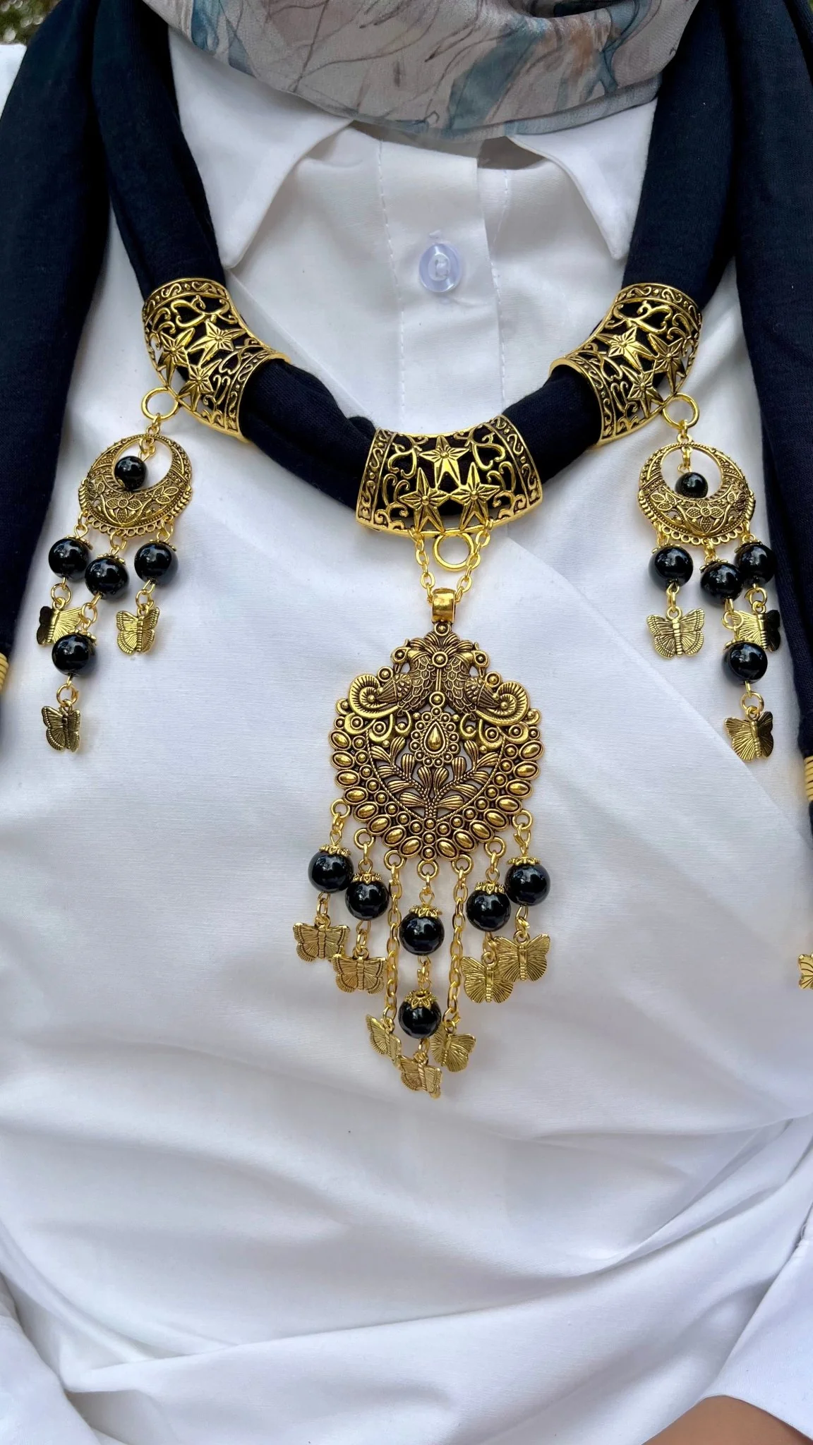 Aseel Necklace Scarf - Cotton - Image 9