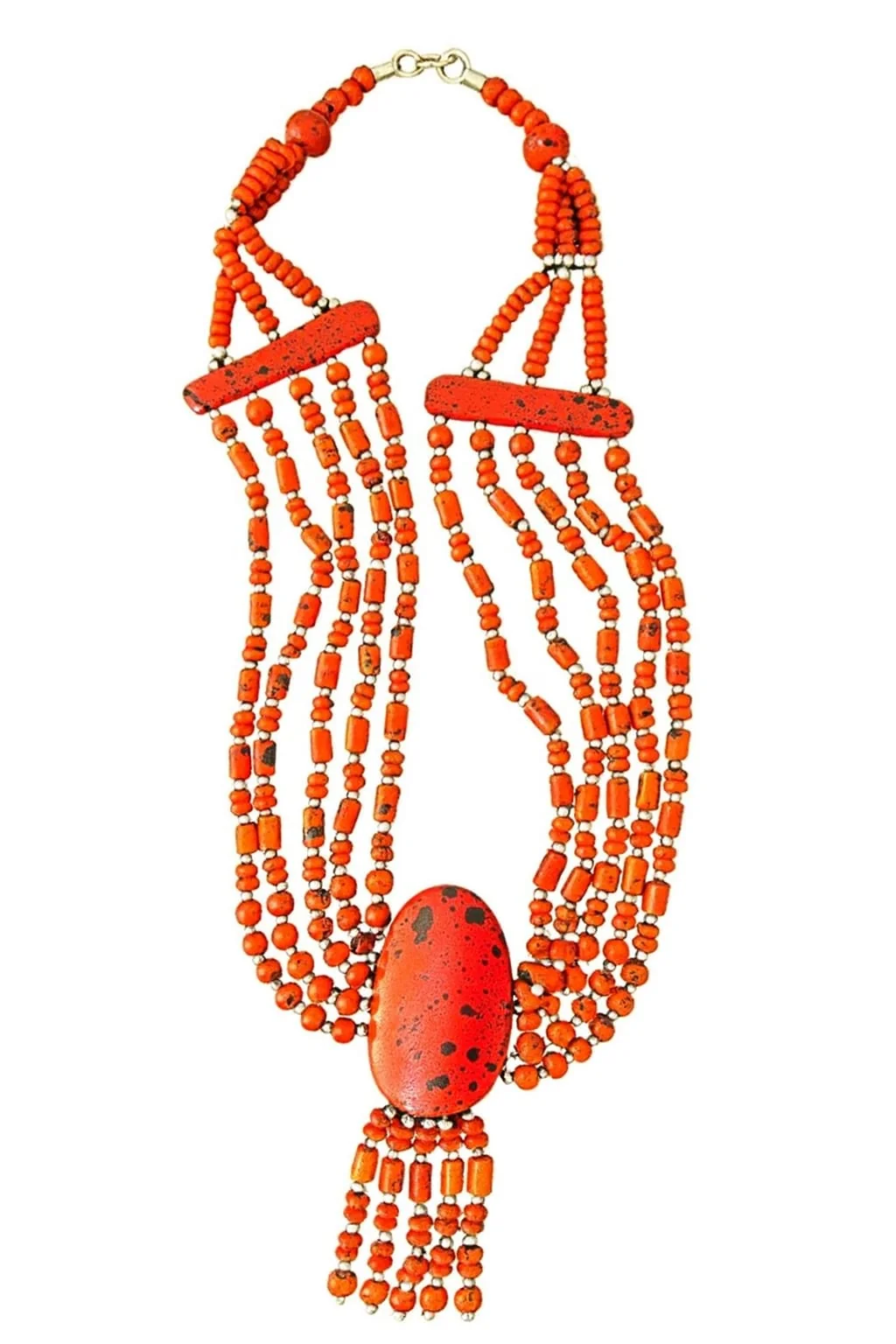 Ashraqat Necklace - Red Stone - Image 3