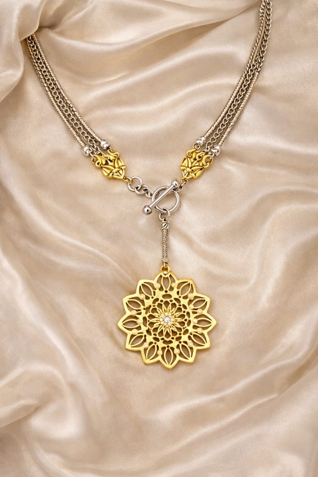 Asmar Necklace - Silver & Gold Plated - Image 3