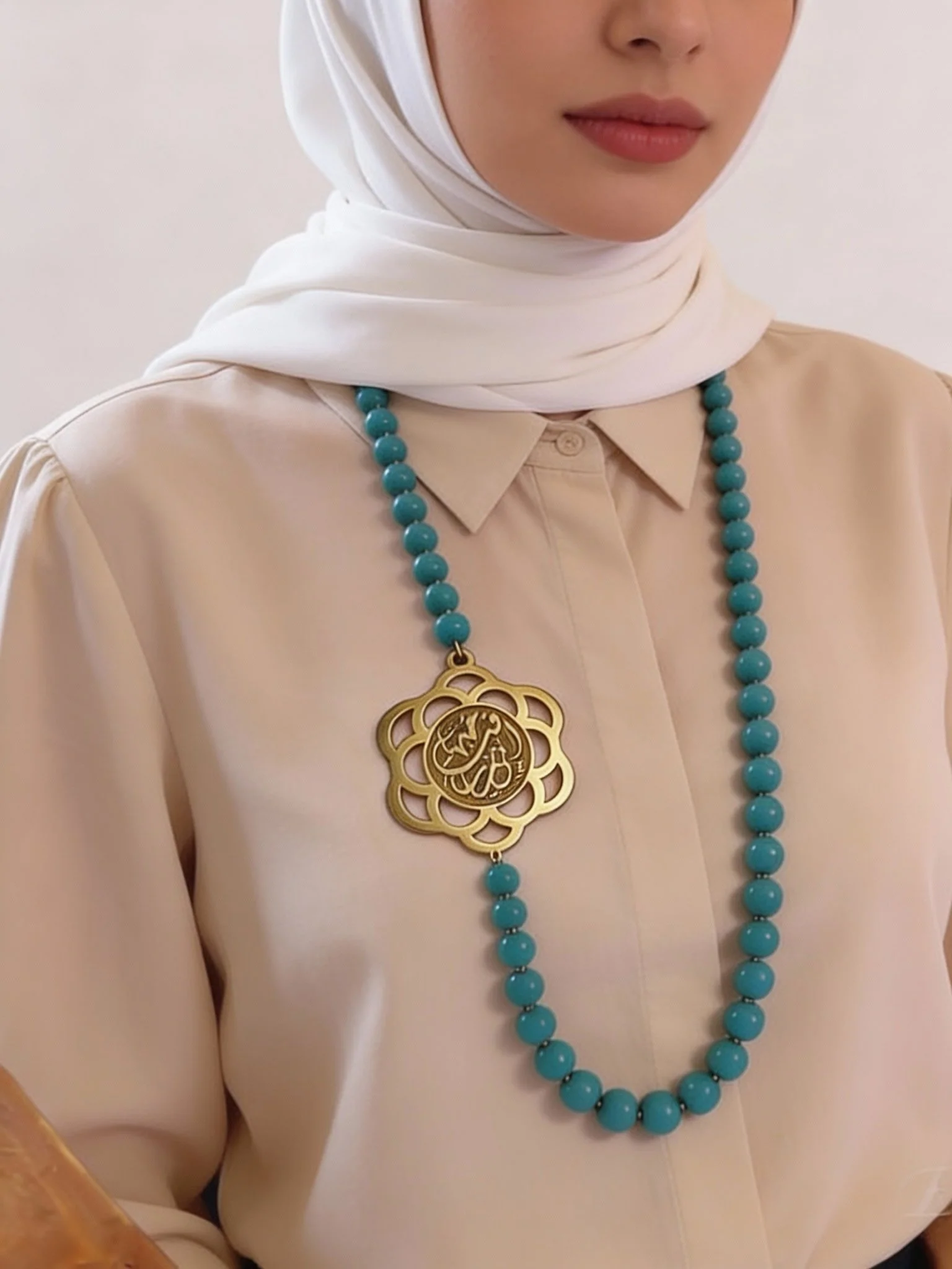 Aya Simple Necklace - Turquoise Stones