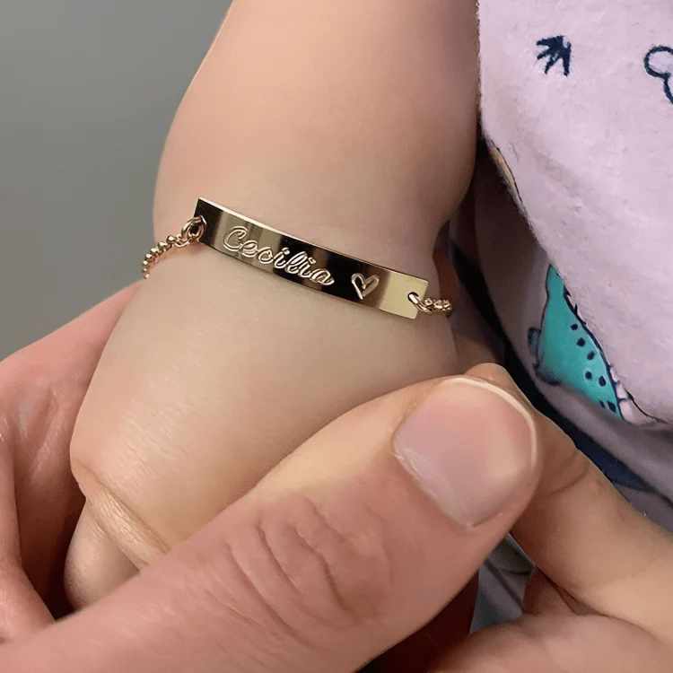 Baby Simple Customized Bracelet - Gold Plated