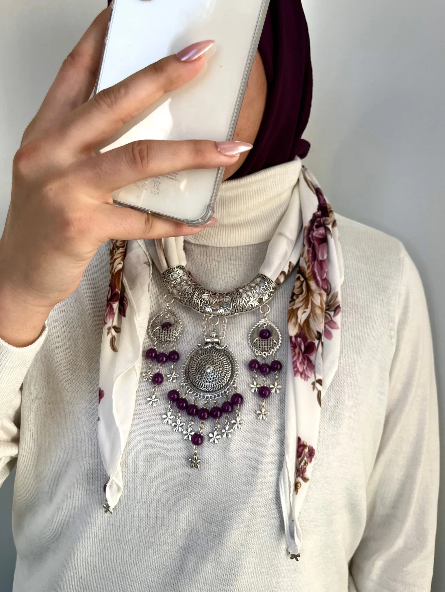Bahar Necklace Scarf - Cotton - Image 2