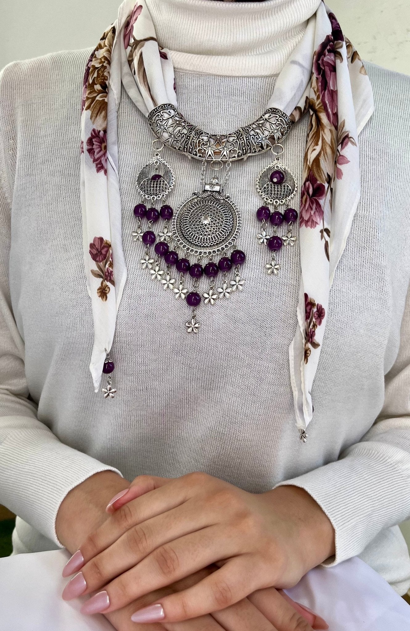 Bahar Necklace Scarf - Cotton - Image 3