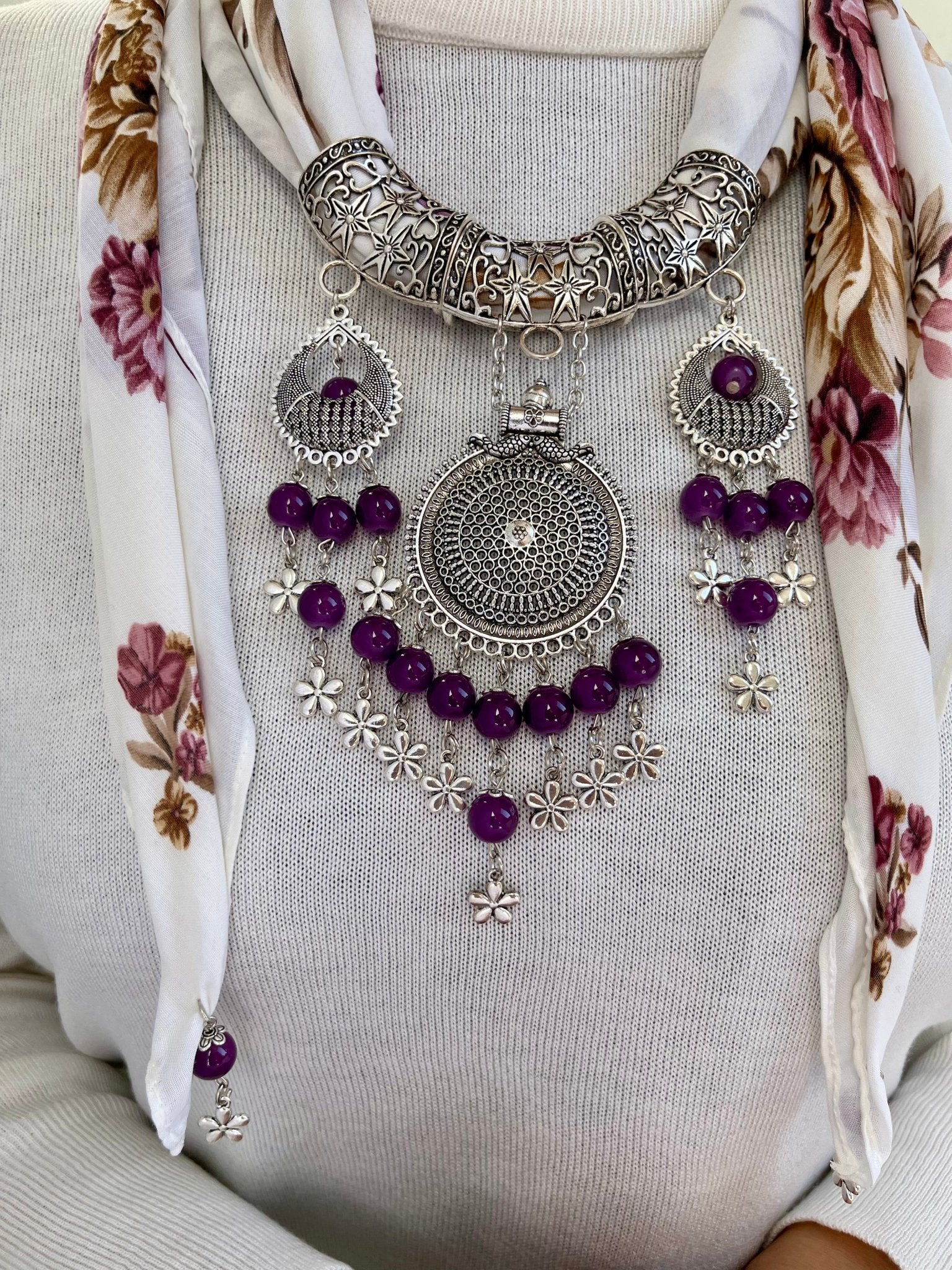 Bahar Necklace Scarf - Cotton - Image 4