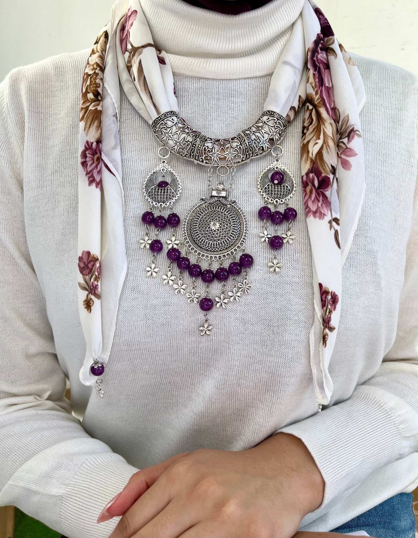 Bahar Necklace Scarf - Cotton - Image 5