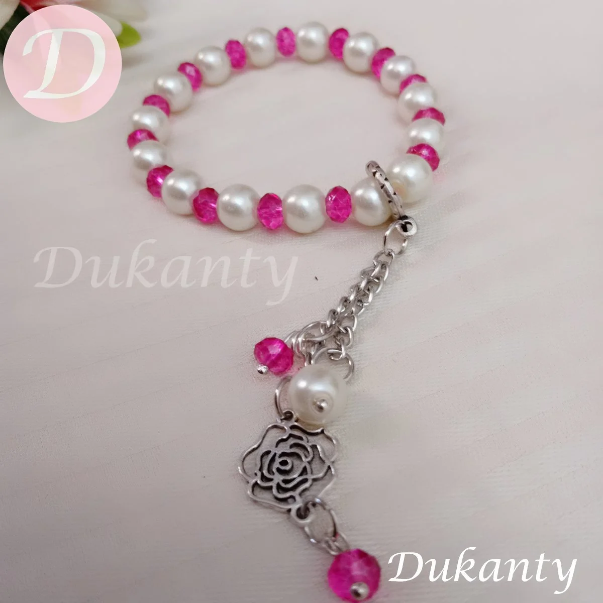 Barbie Bracelet - Pearls with Crystals