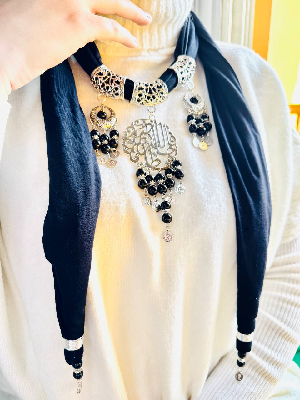 Basma Necklace Scarf - Cotton - Image 2