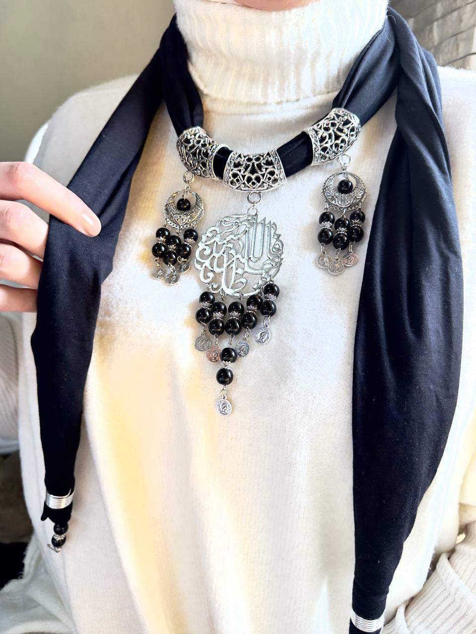 Basma Necklace Scarf - Cotton - Image 3