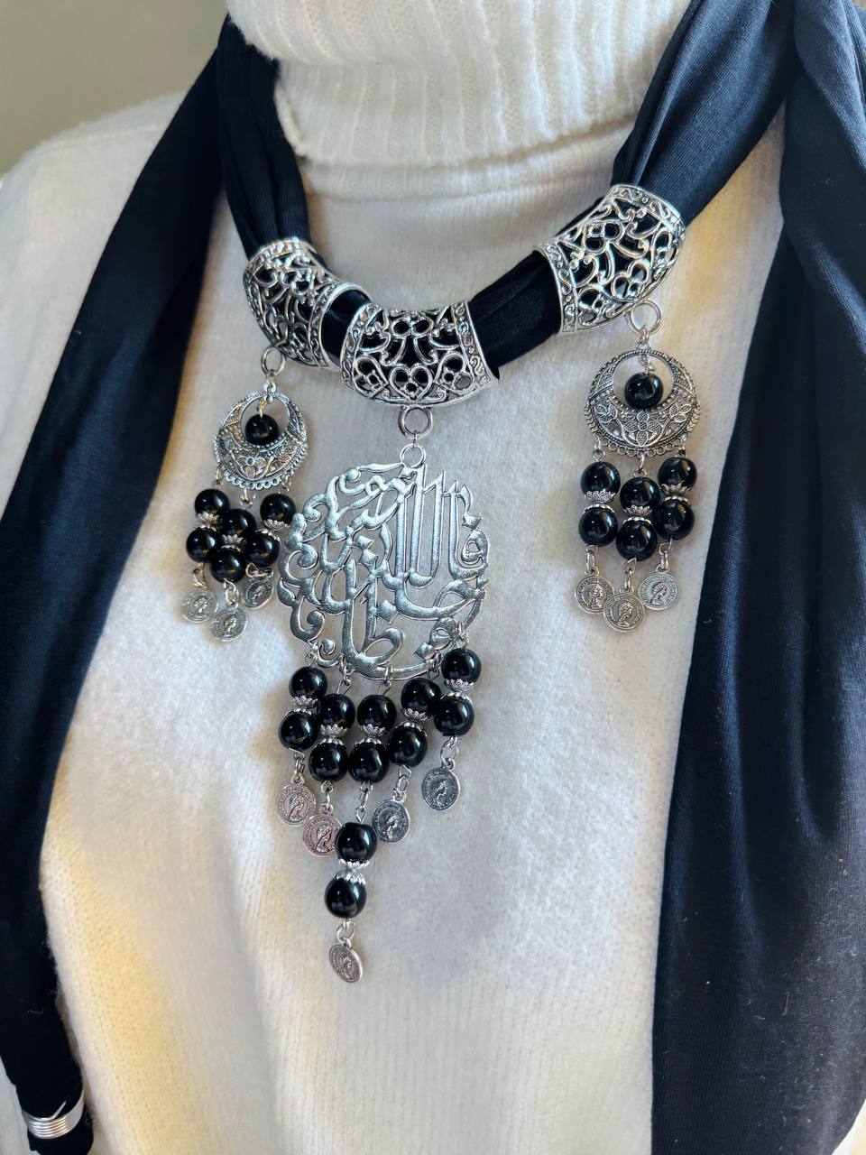 Basma Necklace Scarf - Cotton - Image 4