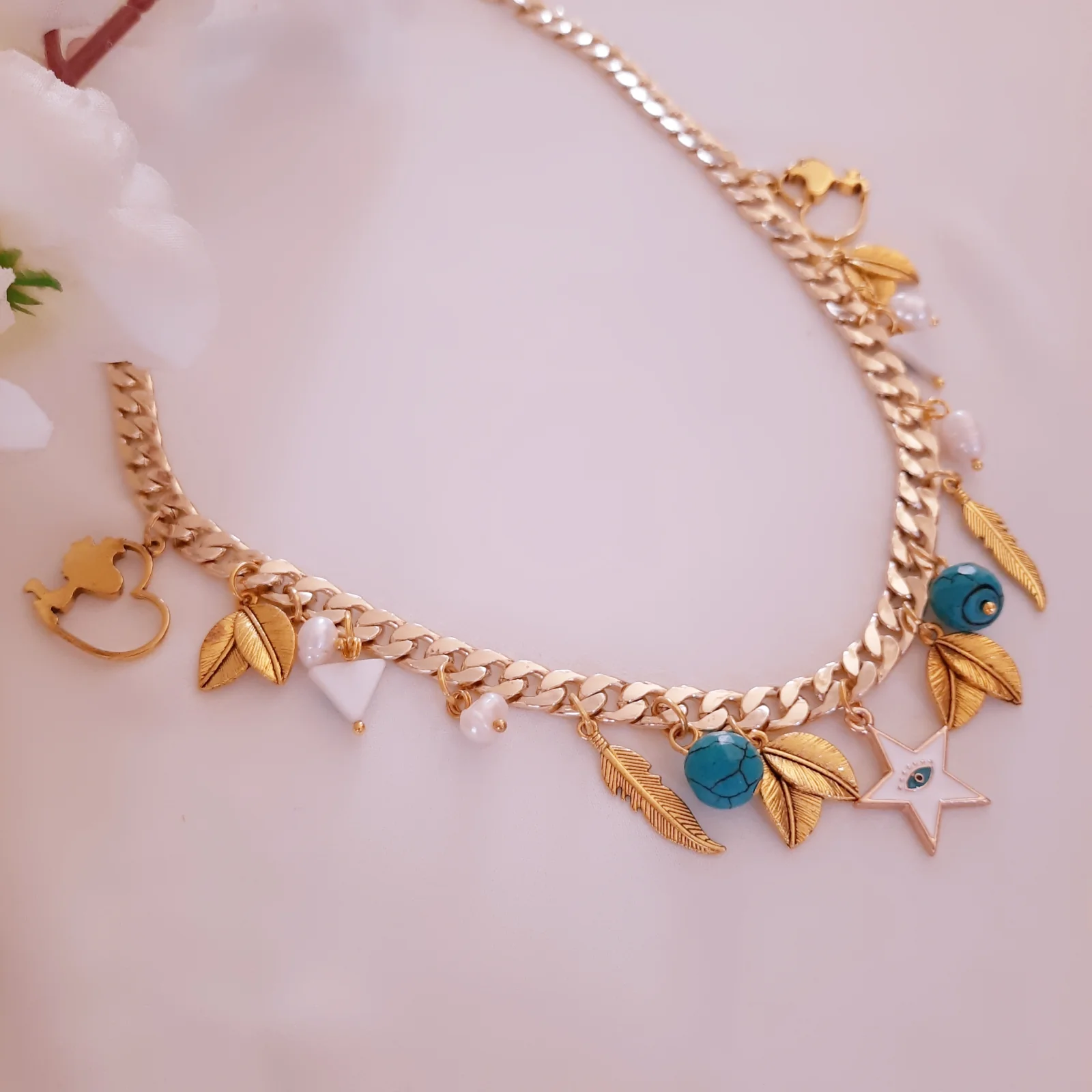 Basma Stainless Star Shell Turquoise Set - Image 3