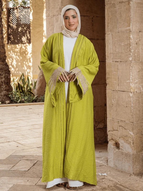 Bayan Elegant Cardigan - Linen - Image 5
