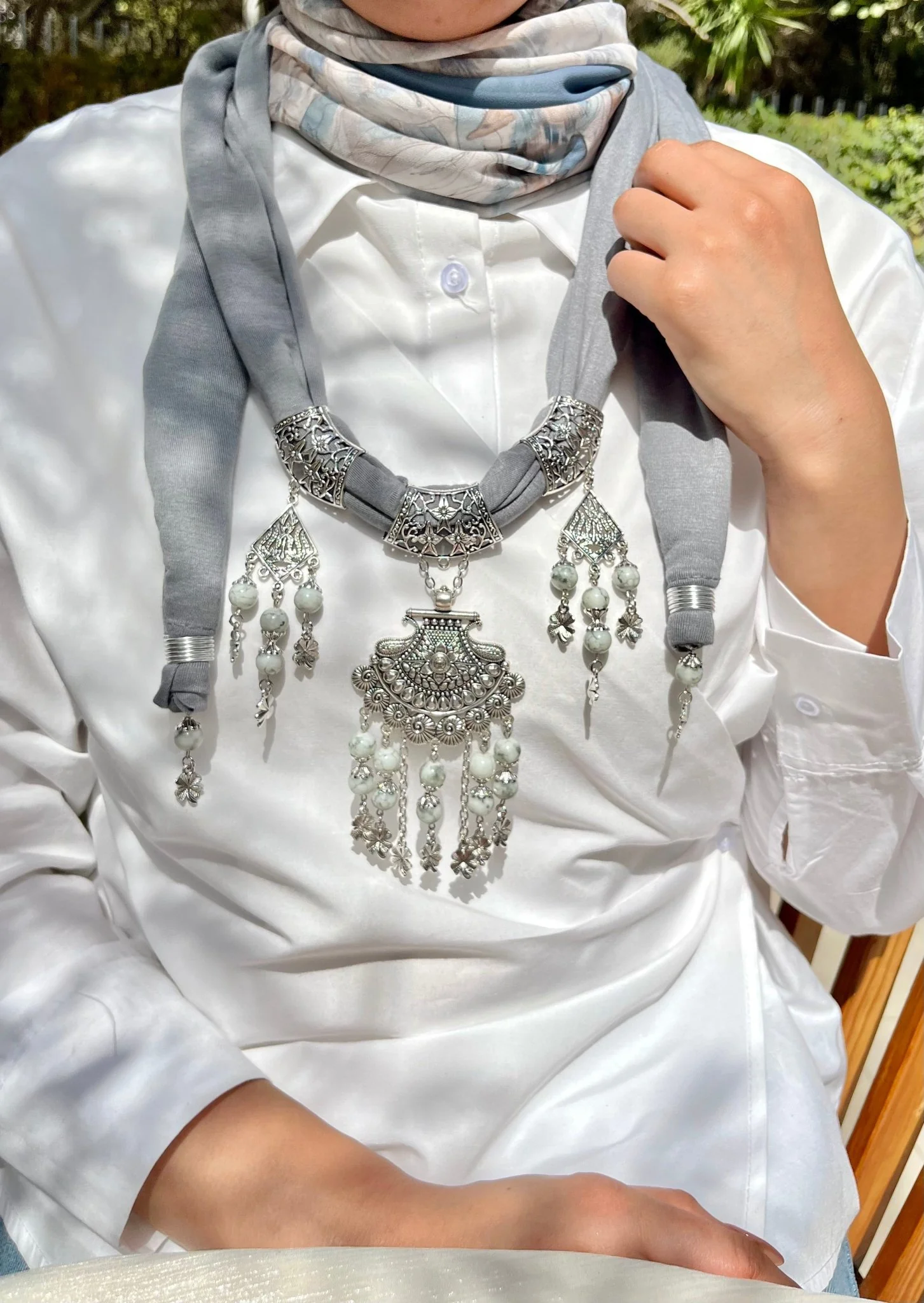 Bedoor Necklace Scarf - Cotton - Image 2