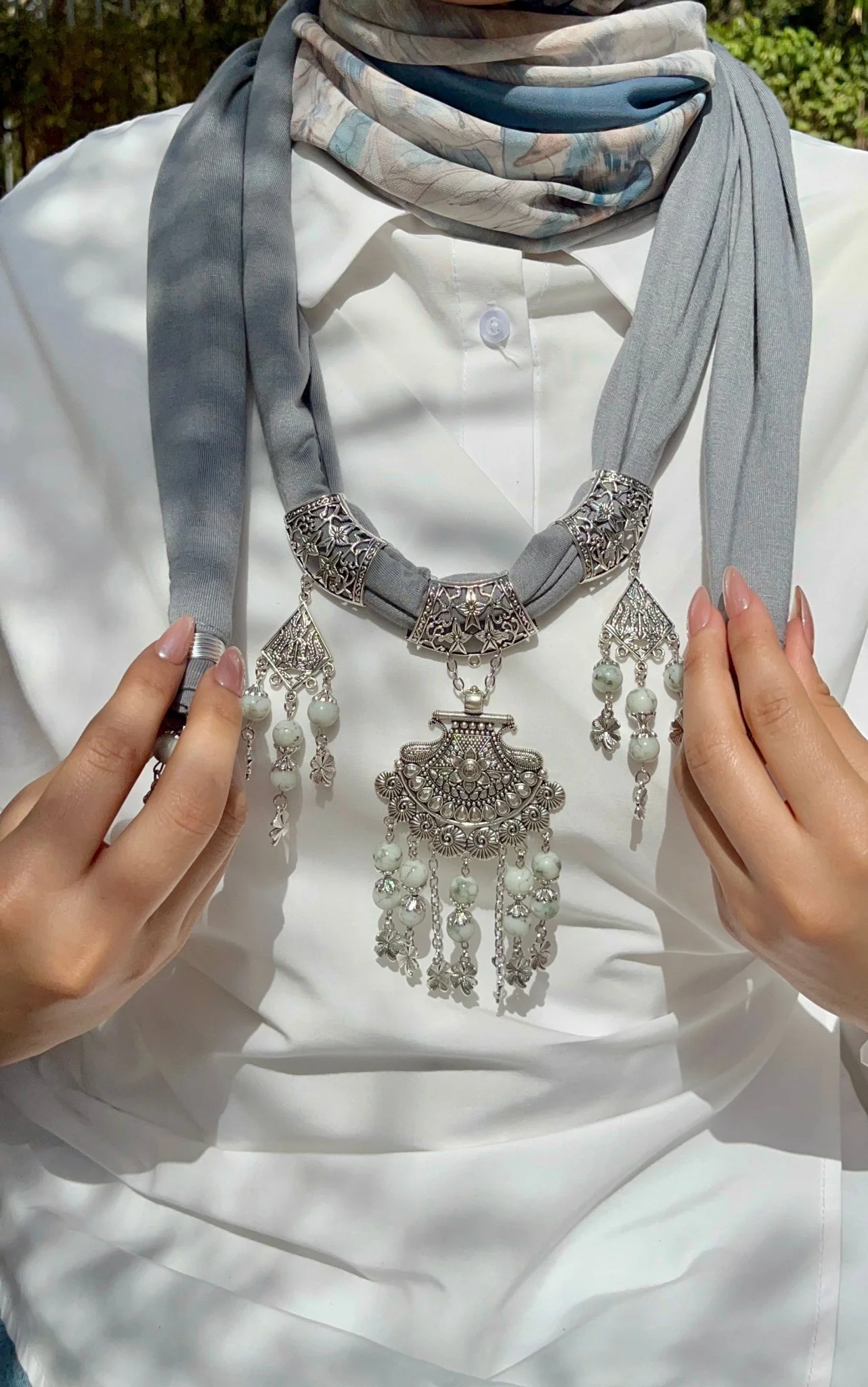 Bedoor Necklace Scarf - Cotton - Image 3