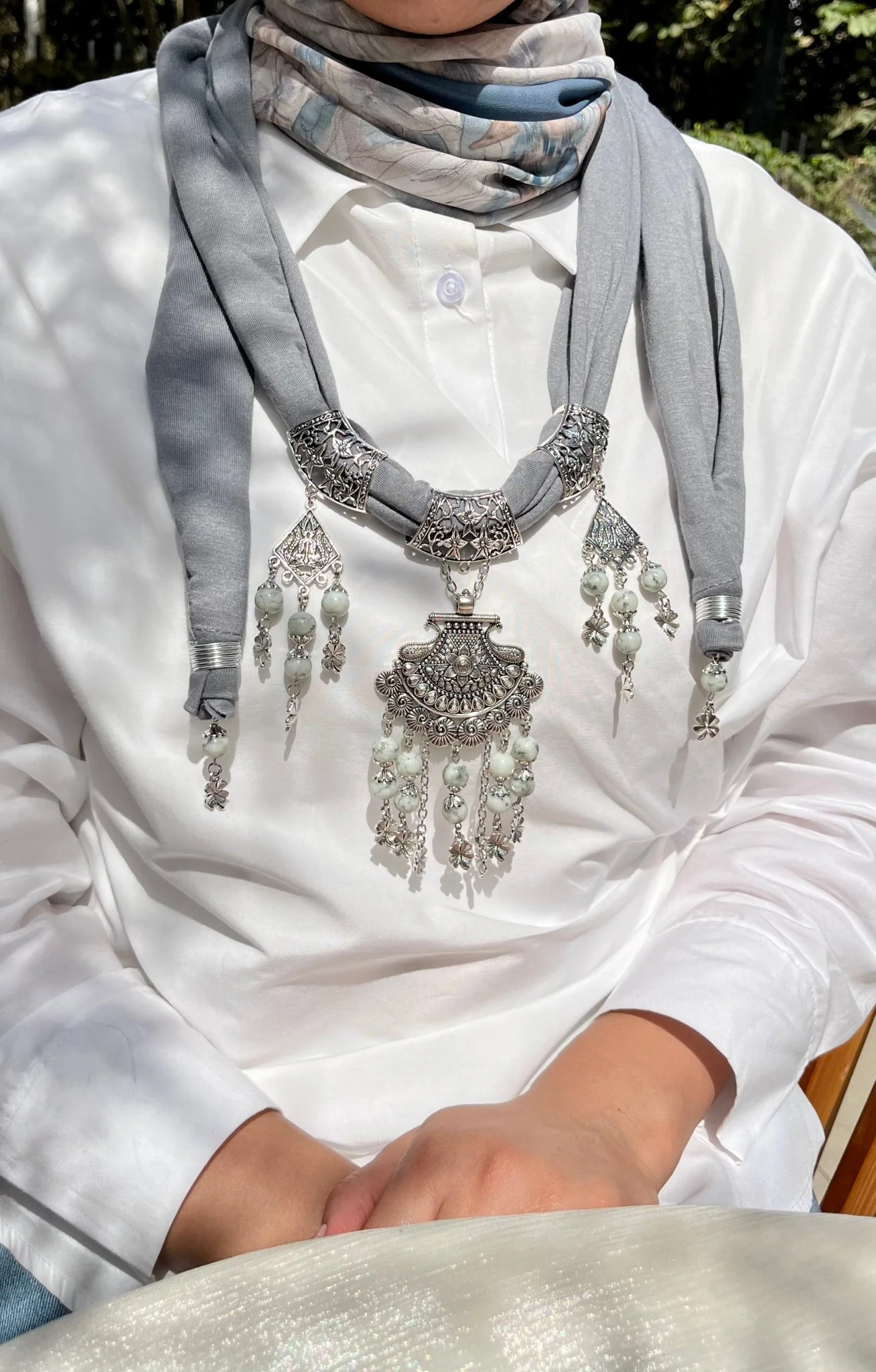 Bedoor Necklace Scarf - Cotton - Image 7