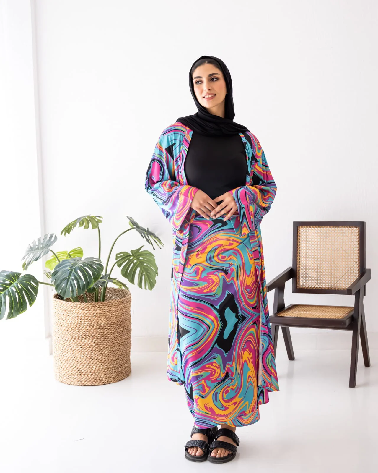 Bisan Casual Suit - Satin