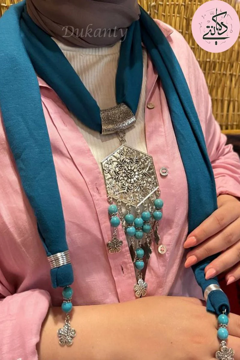 Blue Necklace Scarf - Image 2