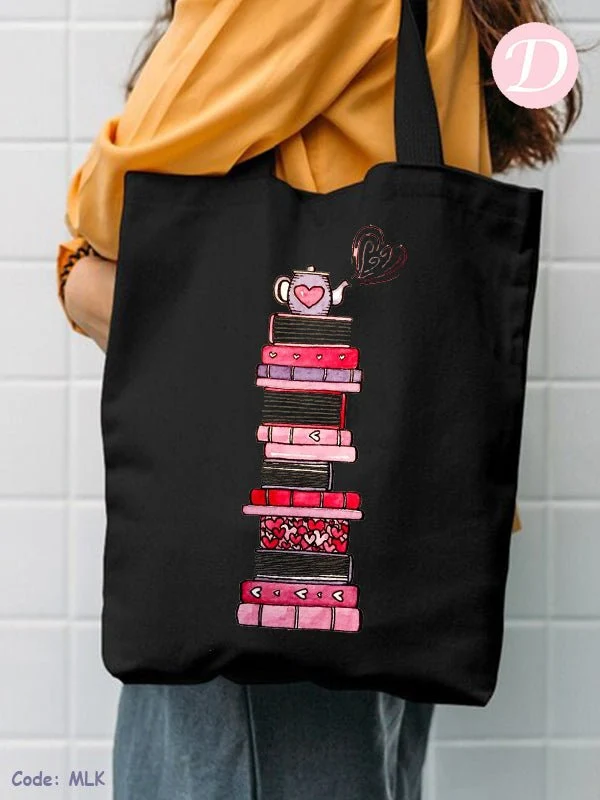 Books Tote Bag - Linen - Image 2