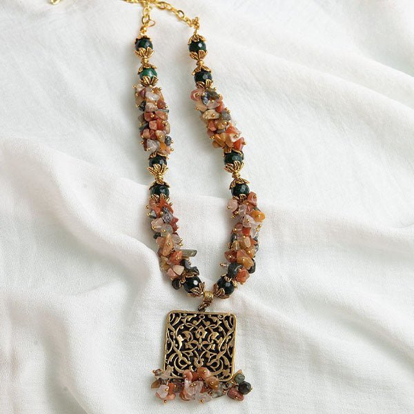 Brown Broken Agate With Green Oily Agate Set - Image 10