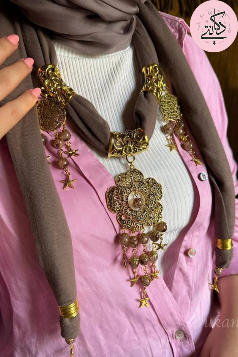 Brown Necklace Scarf - Image 2