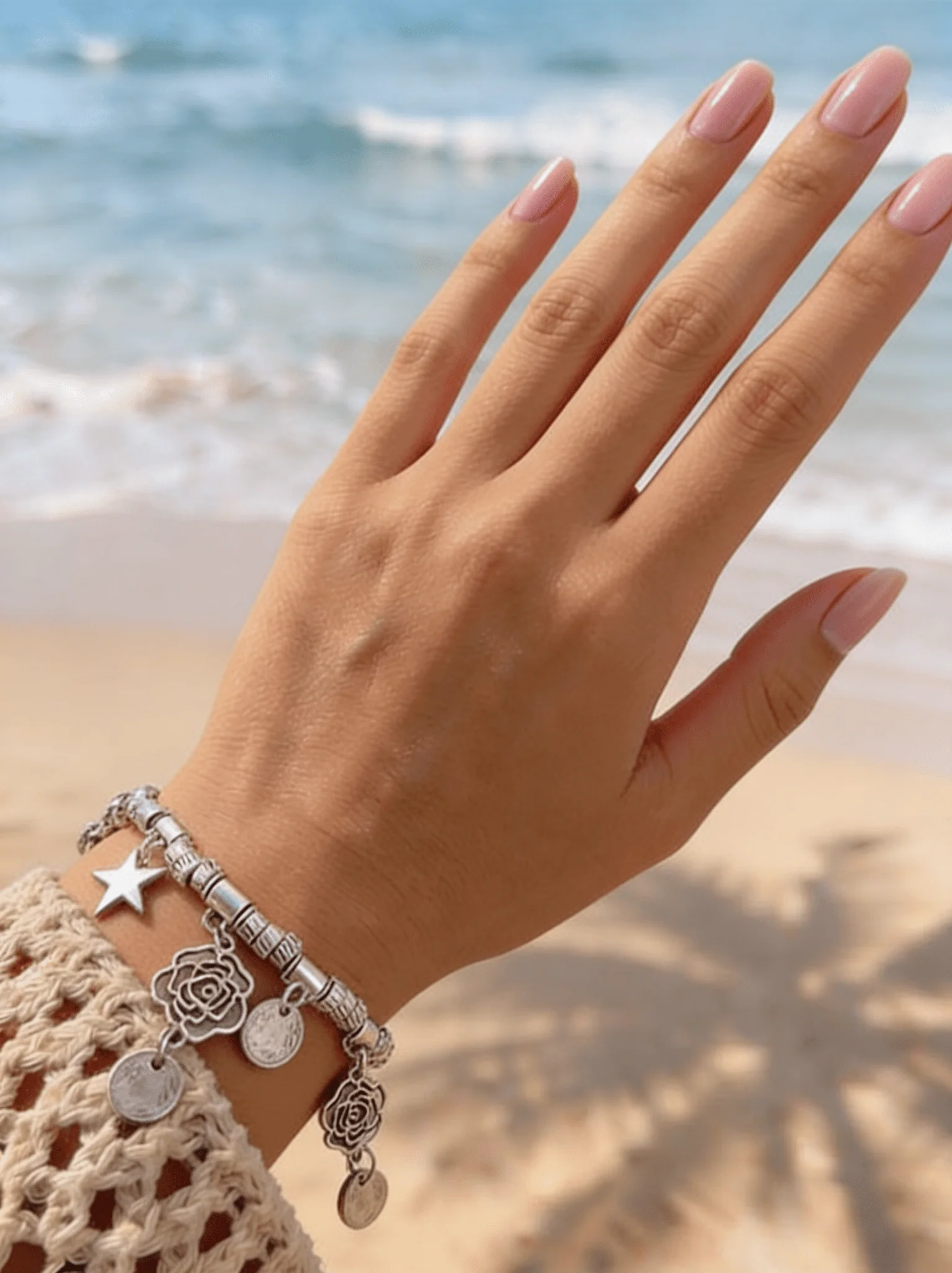 Roses Bracelet - Silver Metal - Image 2